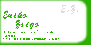 eniko zsigo business card